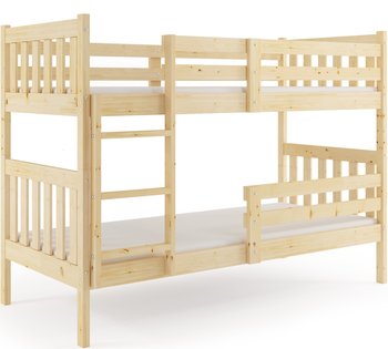 Łóżko Młodzieżowe Kacper Od Interbeds, Drewno Naturalne, 90x190 Z Dwoma Materacami - BMS GROUP
