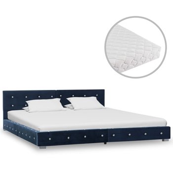 Łóżko niebieskie, z materacem, 160x200  - vidaXL