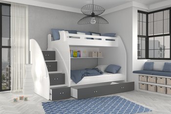 Łóżko piętrowe 120/90x200 szuflada + materac ZUZIA - Spokojnesny