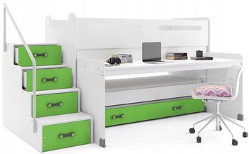 Łóżko piętrowe dla 3 dzieci MAX 1 200x80 + BIURKO - BMS GROUP