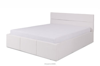 Łóżko podwójne nowoczesne ekoskóra biały PAVO Konsimo - Konsimo