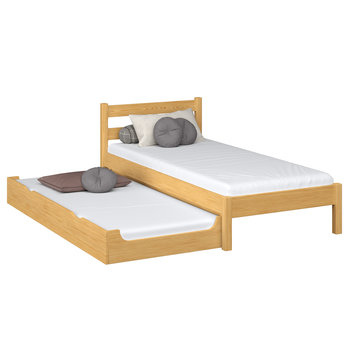 Łóżko Pojedyncze Z Szufladą Na Materac N01 Sosna Naturalna 80X180 - N-Wood