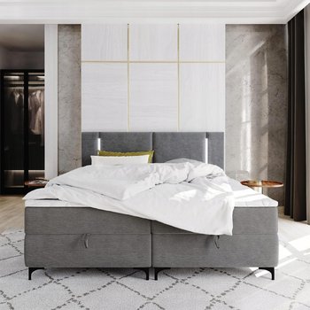Łóżko tapicerowane ALBA 180x200 kontynentalne LED - Masseno