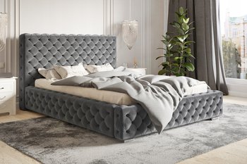 Łóżko tapicerowane do sypialni z pojemnikiem i stelażem WERSAL 160x200 - Home Design