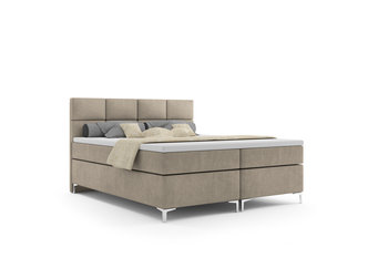 Łóżko Tapicerowane Kontynentalne Nicea 140X200 Beżowe - Velar Meble