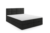 Łóżko Tapicerowane Kontynentalne, Oslo, 140x200 cm, Ciemnoszare