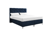 Łóżko Tapicerowane Kontynentalne Sevilla 120X200 Granatowe