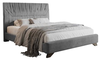 Łóżko tapicerowane Llana 160x200 cm szary velvet - Selsey