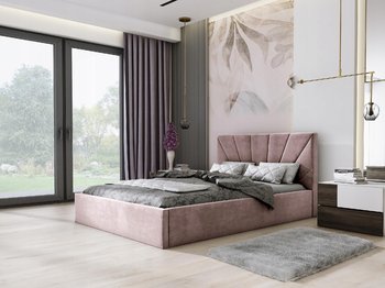Łóżko tapicerowane podwójne ze stelażem TOKYO SLIM 160x200 - Home Design