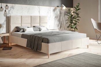 Łóżko tapicerowane w stylu skandynawskim ze stelażem MONACO LITE 160x200 - Home Design