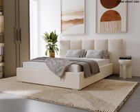 Łóżko tapicerowane z szerokim zagłowiem Sevilla 180×200