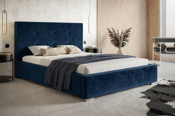 Łóżko tapicerowane ze stelażem i pojemnikiem do sypialni KIEV 140x200 - Home Design