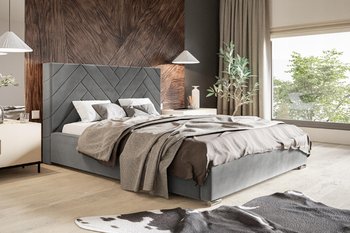 Łóżko tapicerowane ze stelażem i pojemnikiem OSLO PREMIUM 160x200 - Home Design