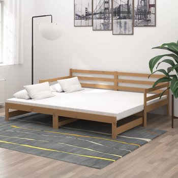 Łóżko wysuwane, drewno sosnowe, miodowy brąz, VidaXL, 2x90x200 cm - vidaXL
