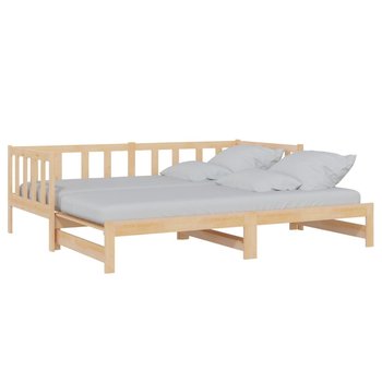 Łóżko wysuwane, lite drewno sosnowe, VidaXL, 2x90x200 cm - vidaXL