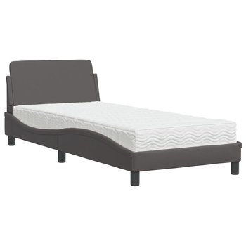 Łóżko z materacem piankowym, szary, 208x95x74,5 cm - Zakito Europe