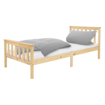 Łóżko ze stelażem listwowym 90x200 cm drewno sosnowe naturalne - ML-DESIGN