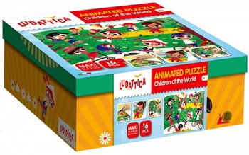 Ludattica, puzzle, Maxi Ludattica Animated Children of the World, 16 el. - Ludattica