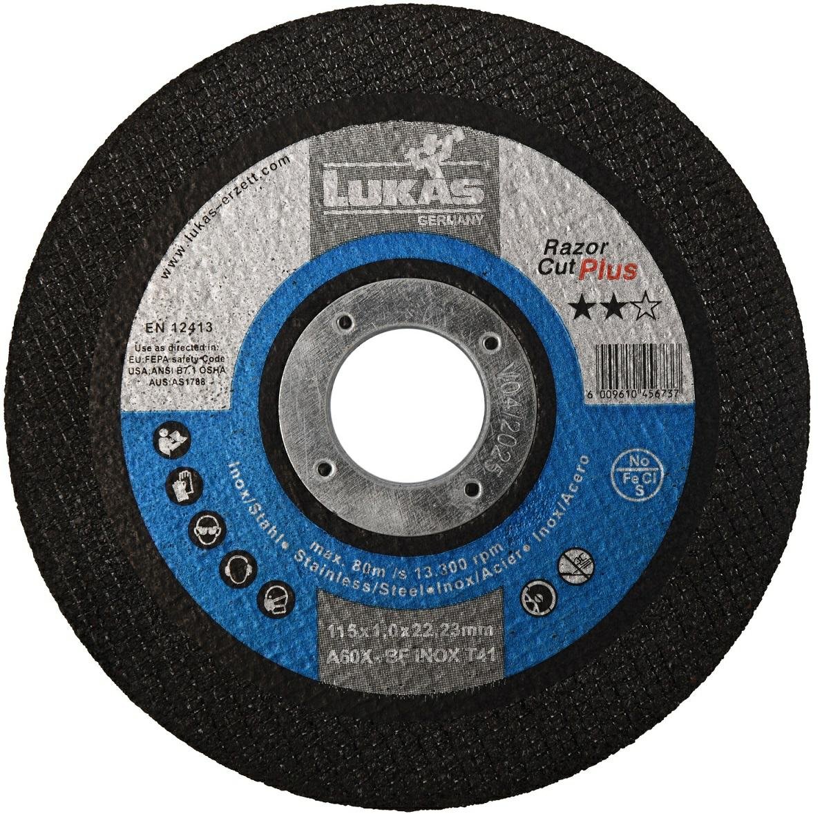 Lucas Razer LUKAS TARCZA DO METALU 125mm x 1,0mm RAZOR CUT PLUS INOX A60X-BF ...