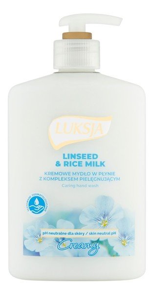 Zdjęcia - Mydło Luksja, Creamy, kremowe  w płynie Linseed & Rice Milk, 500 ml