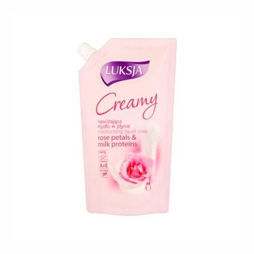 Фото - Мило Rose Luksja creamy mydlo zapas z płatkami róż i protein 