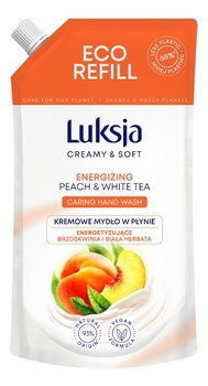 Luksja, Creamy & Soft, Energizujące Kremowe Mydło w płynie Brzoskwinia i Biała Herbata - zapas 400ml - Luksja