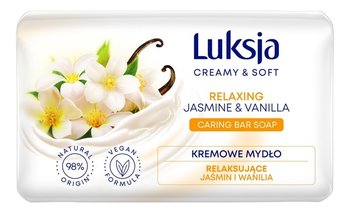 Luksja Creamy & Soft, Relaksujące kremowe mydło w kostce Jaśmin & Wanilia 90g - Luksja