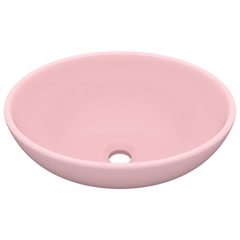 Luksusowa owalna umywalka matowy róż 40x33cm ceramiczna VidaXL - vidaXL