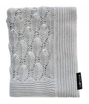 LullaLove, Ażurowy kocyk dla dzieci, Boho, Szary, 80x100 cm