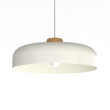 LUMICOM | BOIS Sospensione, 1XE27, max 42W, metallo, bianco lucido, D40cm - LUMICOM