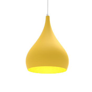 LUMICOM | CALICE Sospensione, 1X E27, max 42W, metallo, giallo, D.20cm - LUMICOM