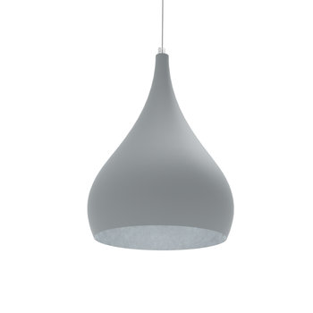 LUMICOM | CALICE Sospensione, 1X E27, max 42W, metallo, grigio, D.20cm - LUMICOM