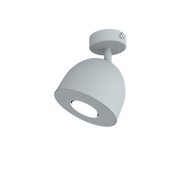 LUMICOM | CAMPANELLA Plafoniera, 1X GU10, max 33W, metallo, grigio, D.12cm - LUMICOM