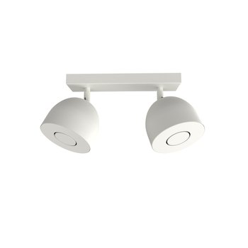 LUMICOM | CAMPANELLA Plafoniera, 2X GU10, max 33W, metallo, bianco, D.12cm - LUMICOM