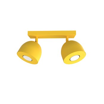 LUMICOM | CAMPANELLA Plafoniera, 2X GU10, max 33W, metallo, giallo, D.12cm - LUMICOM