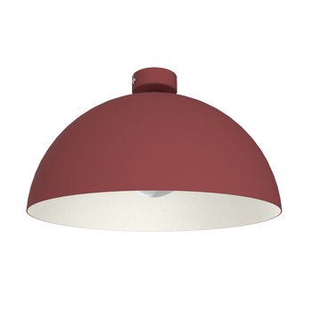 LUMICOM | CASSIS Plafoniera, 1XE27, max 42W, metallo, rosso cowhide/bianco, D40cm - LUMICOM