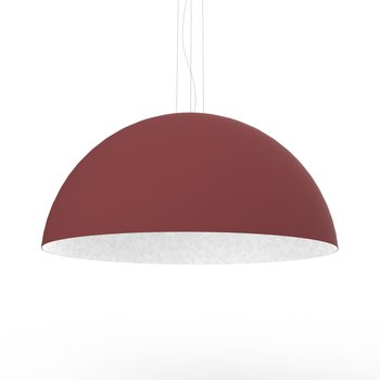 LUMICOM | CASSIS Sospensione, 1XE27, max 42W, metallo, rosso cowhide/bianco, D80cm - LUMICOM