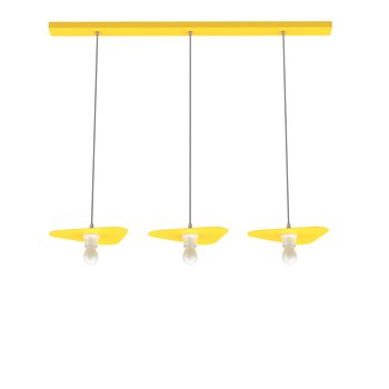 LUMICOM | CLOUD Sospensione, 3XE27, max 42W, metallo, giallo, 25x20cm - LUMICOM