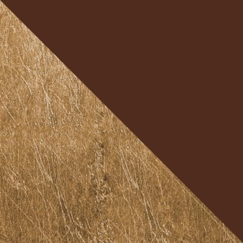 LUMICOM | DONG plafoniera, 1X E27, max 42W, metallo, foglia gold/corten, D.25cm - LUMICOM