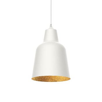 LUMICOM | DONG Sospensione, 1X E27, max 42W, metallo, bianco/foglia oro, D.33cm - LUMICOM