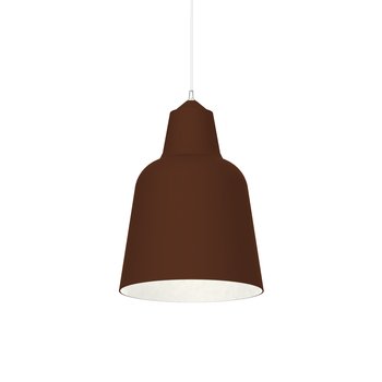 LUMICOM | DONG Sospensione, 1X E27, max 42W, metallo, corten/bianco, D.40cm - LUMICOM