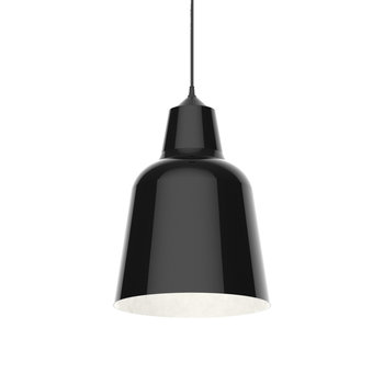 LUMICOM | DONG Sospensione, 1X E27, max 42W, metallo, nero lucido/bianco, D.25cm - LUMICOM