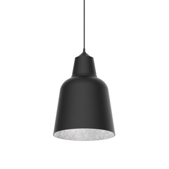 LUMICOM | DONG Sospensione, 1X E27, max 42W, metallo, nero opaco/foglia argento, D.25cm - LUMICOM