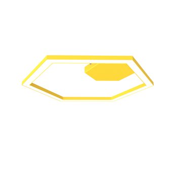 LUMICOM | ESAGONO 1X Plafoniera, STRIP LED, 34W/m, 4000K, metallo, giallo, Ø60cm - LUMICOM
