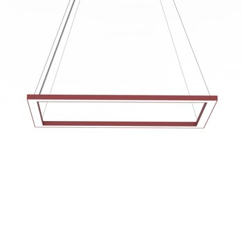 LUMICOM | FLOOR Sospensione, STRIP LED, 38W/m, 3000K, metallo, rosso cowhide, 40x60cm - LUMICOM