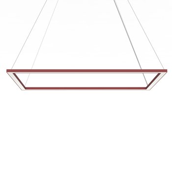 LUMICOM | FLOOR Sospensione, STRIP LED, 58W/m, 4000K, metallo, rosso cowhide, 60x90cm - LUMICOM