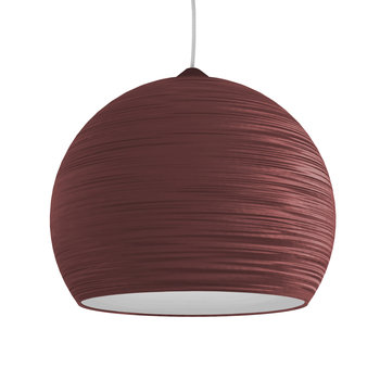 LUMICOM | FOCUS Sospensione, 1X E27, max 42W, metallo, rosso cowhide/bianco, D.50cm - LUMICOM