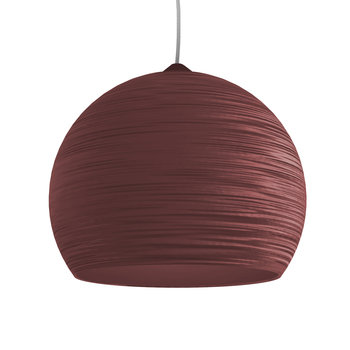 LUMICOM | FOCUS Sospensione, 1X E27, max 42W, metallo, rosso cowhide, D.50cm - LUMICOM