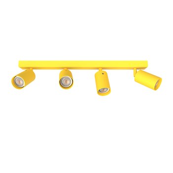 LUMICOM | FORM L Plafoniera, 4X GU10, max 33W, metallo, giallo, L.60cm - LUMICOM