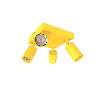 LUMICOM | FORM Q Plafoniera, 4X GU10, max 33W, metallo, giallo, 30x30cm - LUMICOM
